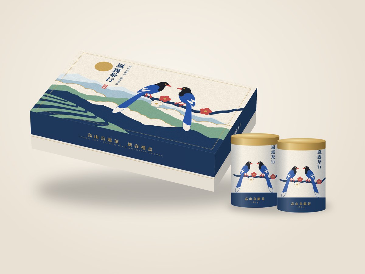 包裝插畫：茶葉新春禮盒（嵐霧茶行）